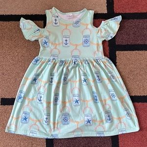 Boutique Style - Green Girls Dress  - Size XL (5/6)